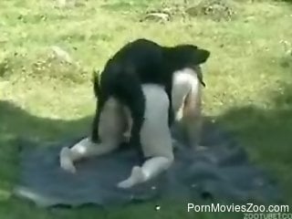 BBW bombshell getting fucked by a kinky black dog