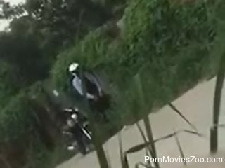 Aroused man filmed in secret enjoying animal sex in public